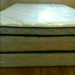 Queen new thick pillow top bed can deliver