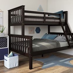 100 Percent Solid Wood Twin / Full Bunk Bed