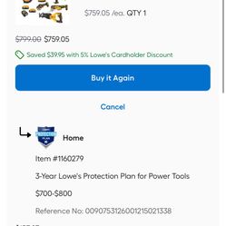 Dewalt Tool Combo With 5 Battery’s 