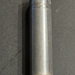 Snap On Tools TS201 1/2” Dr 6Pt SAE 5/8” Flank Dr Deep Chrome Socket USA