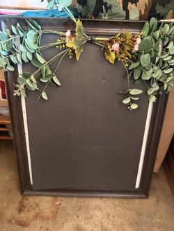 Large Framed Chalkboard with Dark Frame