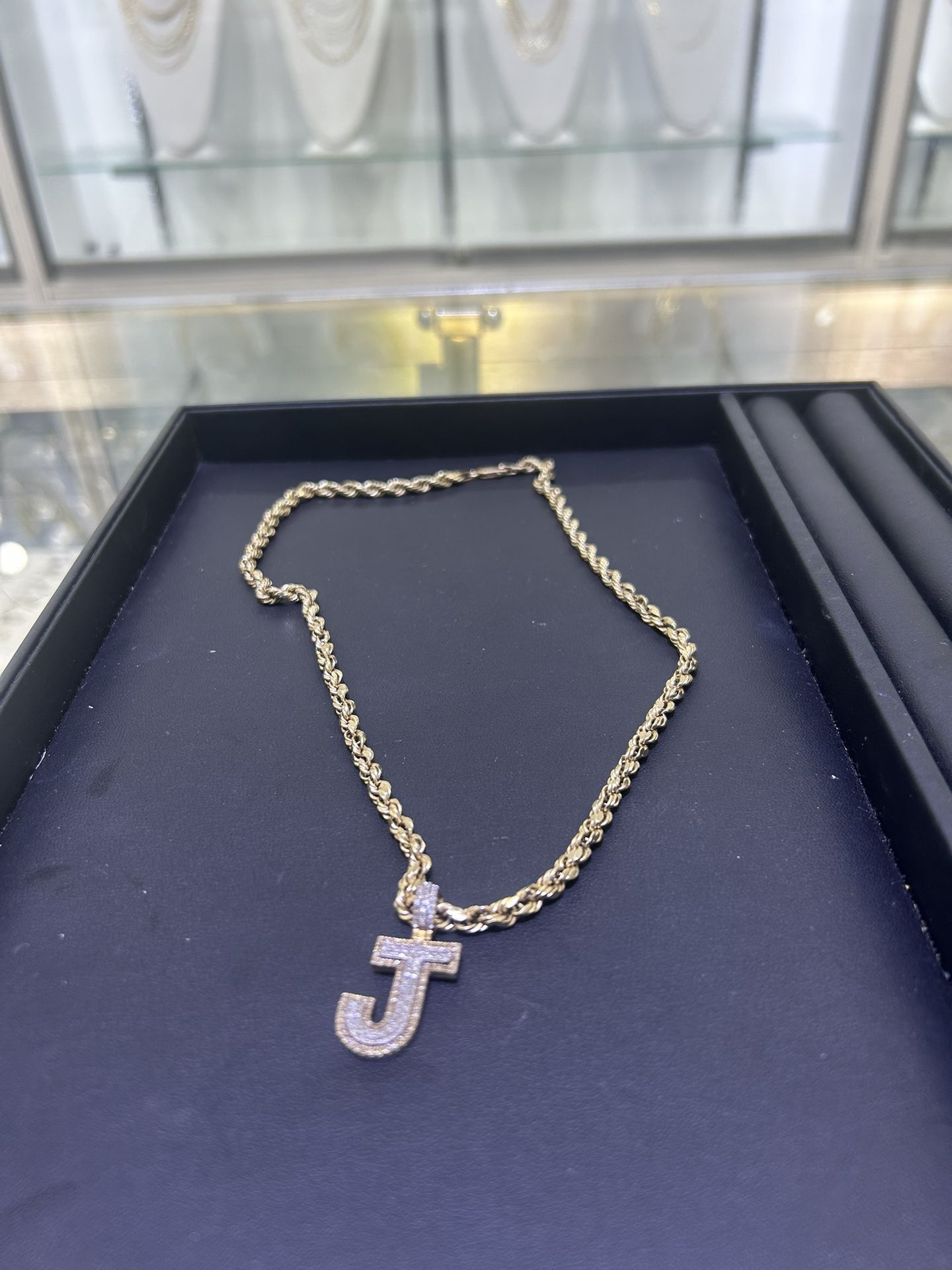Gold Chain and J Charm