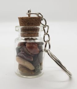 Natural Mixed Gemstone Keychain
