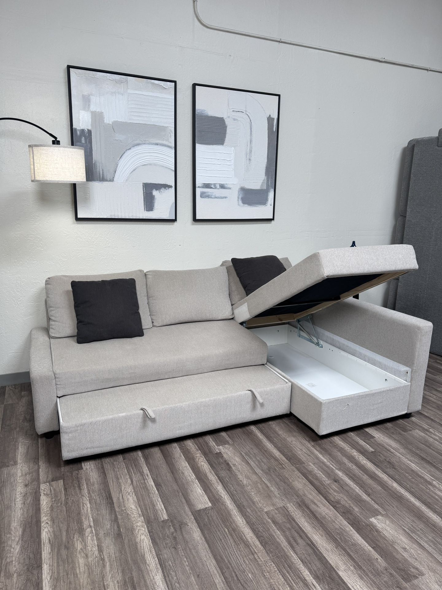 FREE DELIVERY Beige Ikea Friheten Sectional Couch Sofa