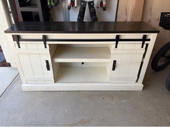 Farmhouse Sliding Barn Door TV Stand