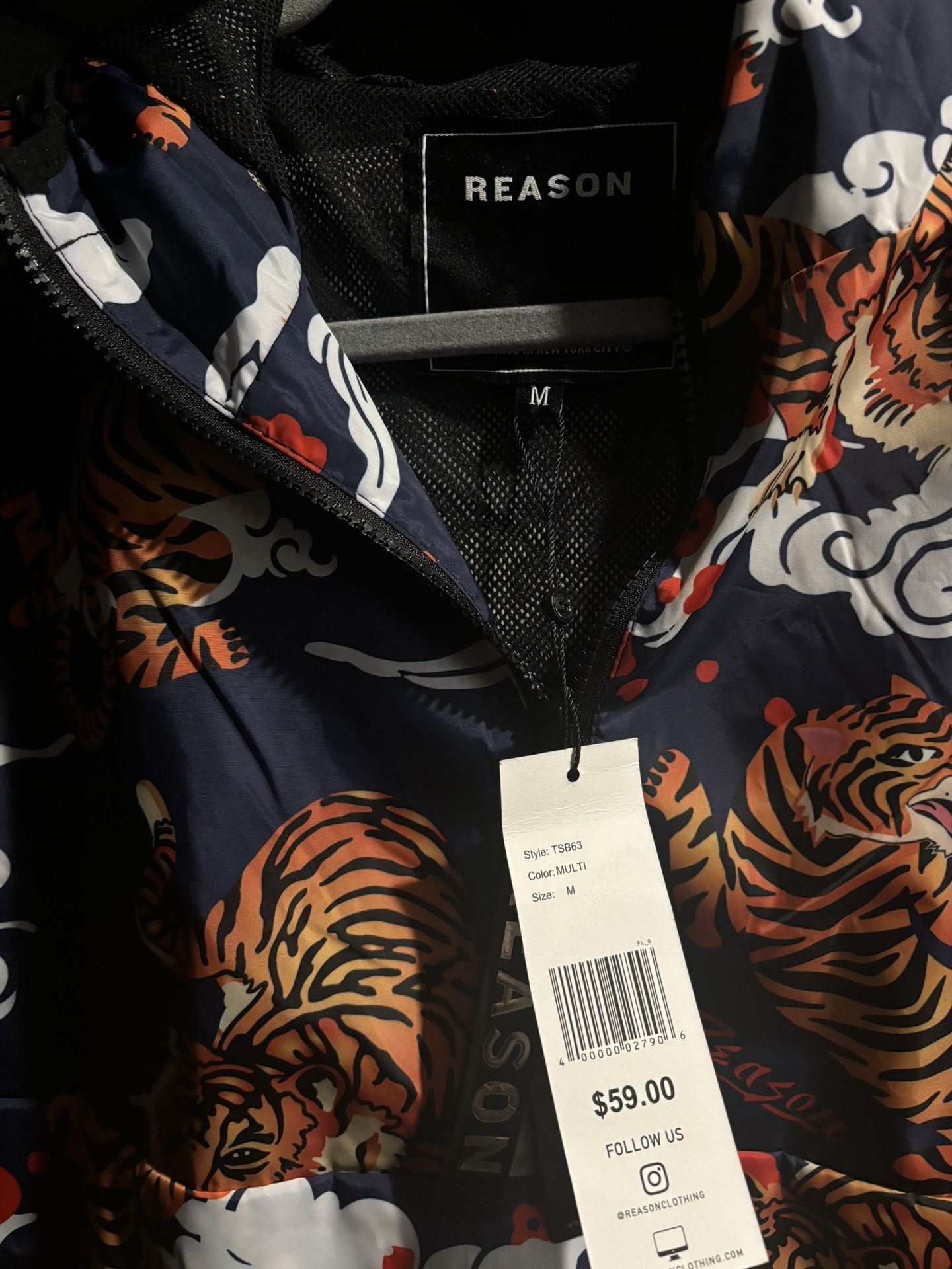 Reason Brand Windbreaker Type Hoodie