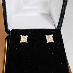 Princess Cut Earrings 