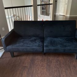 Black Suede Futon