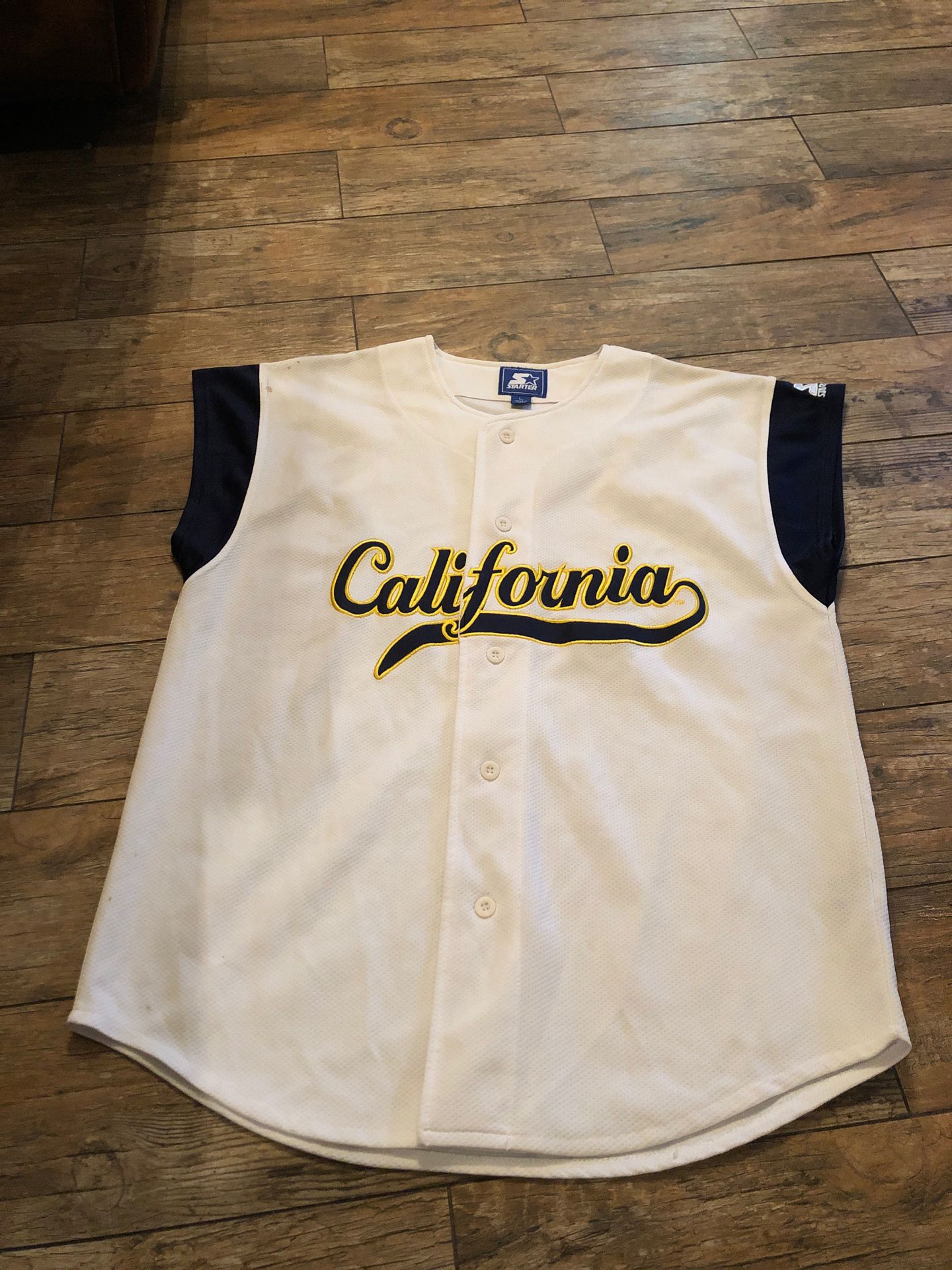 Vintage starter Cal Berkeley baseball softball jerseys side large
