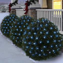 150-Count Blue Incandescent Net Lights, 24 Sq. Ft., Holiday Time