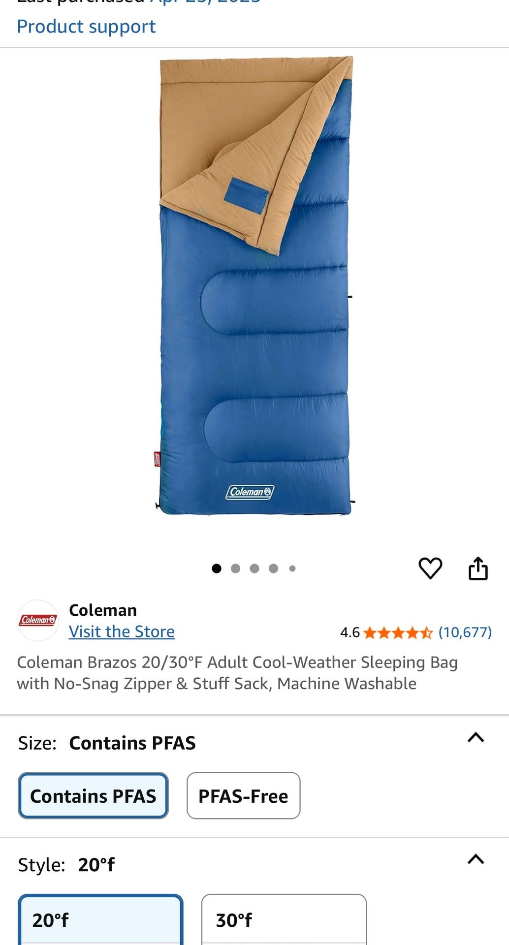 Colman Adult Sleeping Bag 
