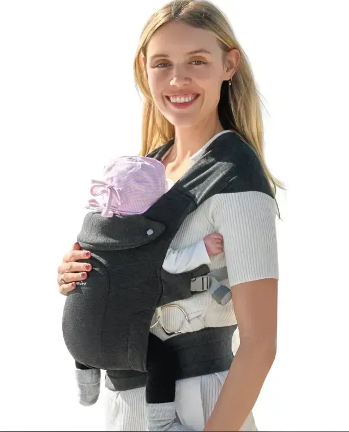 MOMTORY Baby Carrier for Newborns from Birth, Comfortable Hip Seat for Baby, Ergonomic Carrier for Newborn to Toddler with Velcro Fastening
