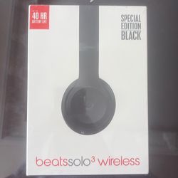Beats Solo 3 Wireless Special Edition Black New Sealed
