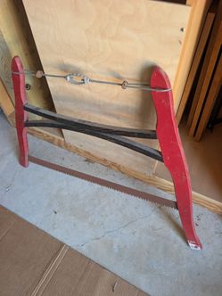 VINTAGE BUCK SAW ~  RED & BLACK PAINT ~ 27" OF TEETH