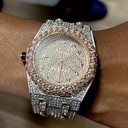 Bust down Moissanite AP Arabic Numerals 