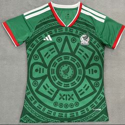 Soccer Mexico jersey women Mujer girls 🧒 Mundial green New Jersey  short sleeve long sleeve Women’s size 2025 2026 Futbol player manga larga manga co