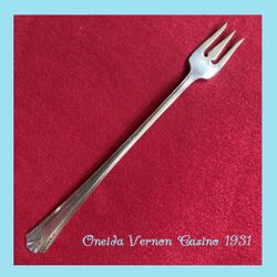 Vernon by Oneida Silver Plate Cocktail Fish Seafood Fork