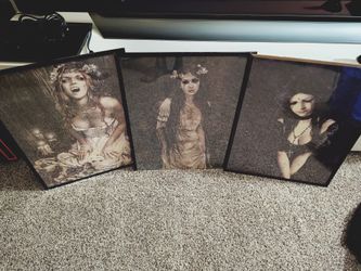 Victoria Frances Goth Art Portraits Framed Emo Rock Metal Home Office School Dorm