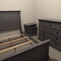 Queen Sized Bed Frame,night Stand, And Dresser! 