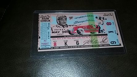 Mint 1947 Indy 500 Ticket