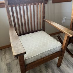 Antique Oak Captains Chair
