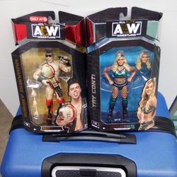 Aew Sammy And Tay Conti Figure Lot