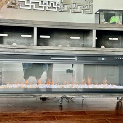 Ashley TV Stand With Electric Fireplace