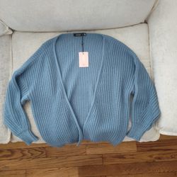 Missguided Blue Batwing Cardigan 