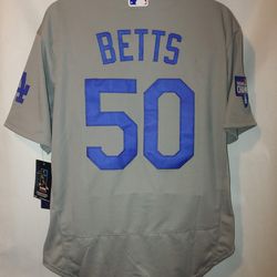New Men's Dodgers Betts Gray Jersey Stitched