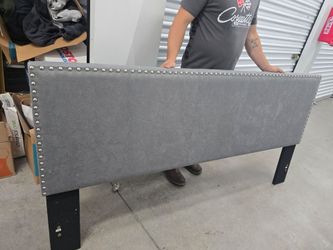 Gray Cloth Bed Frame