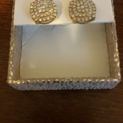 10k Real Diamond Earrings 