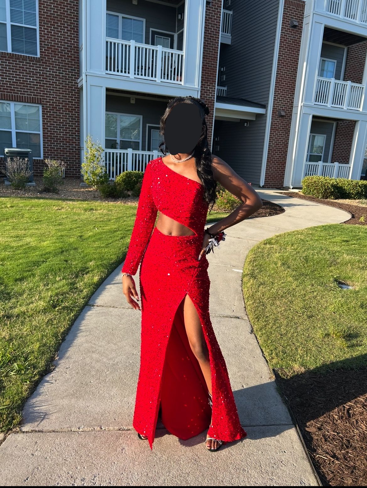 Prom dress, red, xs,