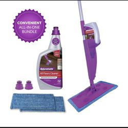 Rejuvenate Click n Clean Multi-Surface Spray Mop w 32 oz Cleaner Complete Bundle