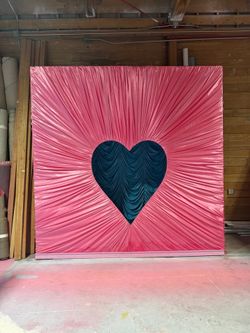 Pink Heart Cutout Wall