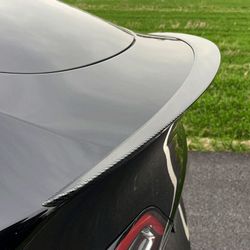 For 2021-2024 Tesla Model 3 Rear Trunk Spoiler Wing carbon fiber