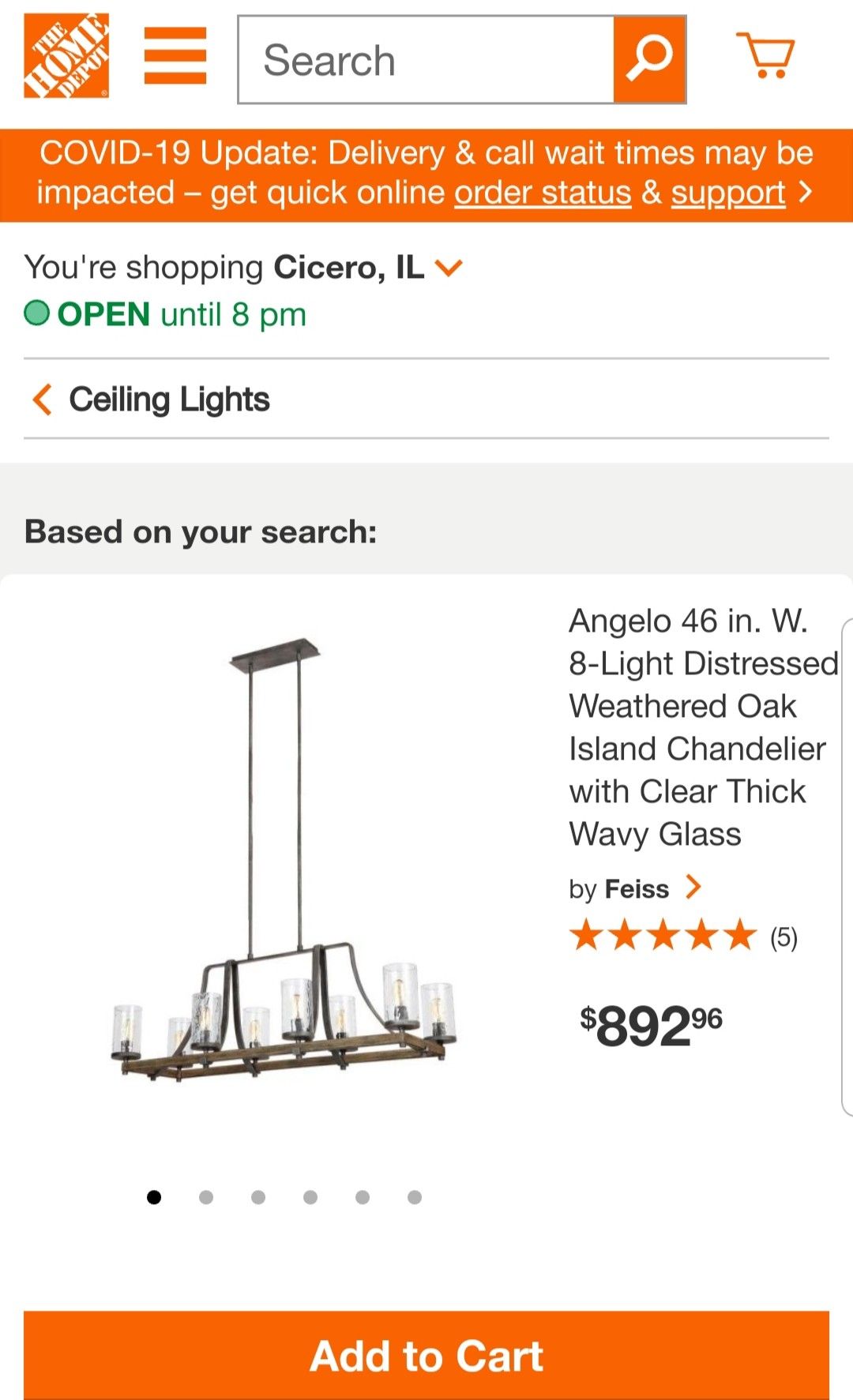 Big chandelier new in box