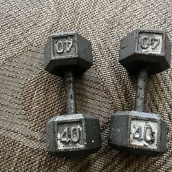40 Lb Dumbbells 
