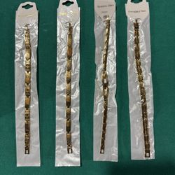 Gold-plated bracelets for women without color change