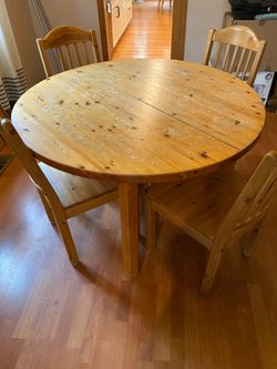 Solid pine dining table