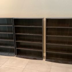 Three Wood CD Racks