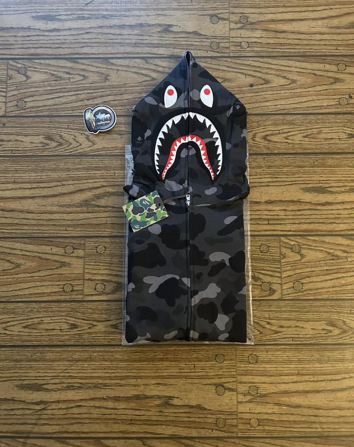 BAPE Color Camo Shark Full Zip Hoodie ‘Black’