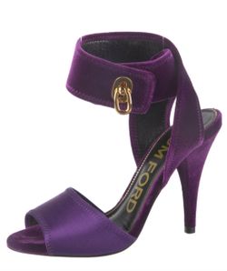 TOM FORD Velvet D'orsay Pumps Heels Size US 8/ EUR 39 Purple Leather