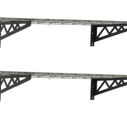 SafeRacks 2 Pack 18 x48 Garage Wall Mounted Steel Shelving, Wire Metal Storage Racks shelves