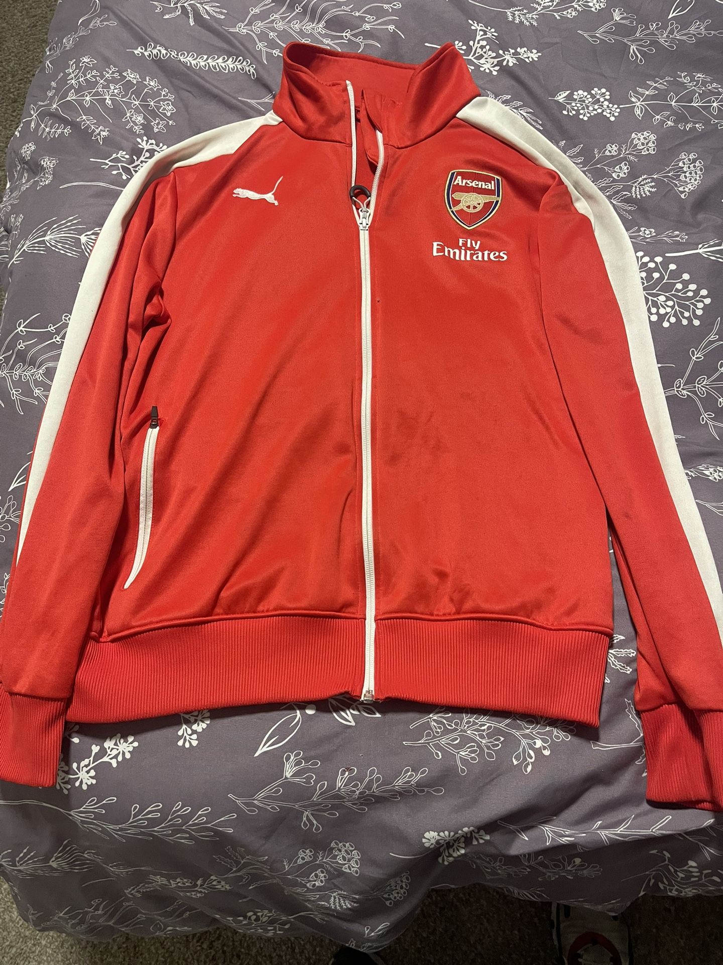 Medium Red Soccer Jacket Fly Emirates