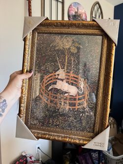 Unicorn in Captivity Framed Art Print