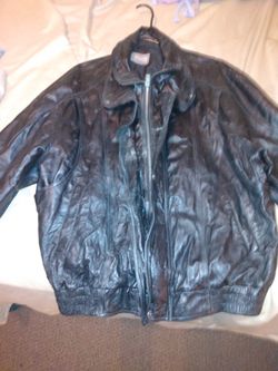 Heavy duty real leather motorcycle jacket