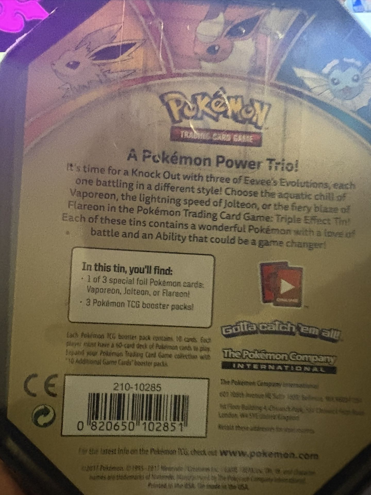 2016 Eevee Tins. Both Still Sealed