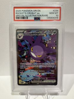 Pokemon PSA 10 Team Rocket’s Crobat ex #234 Destined Rivals Special Illustration Rare English