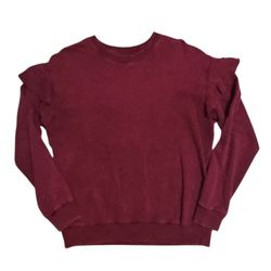Aerie Ruffle Sleeve Pullover Sweatshirt Womens Size Medium