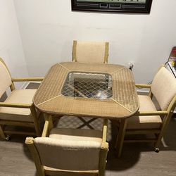 Wicker/Rattan Table And Chair Set 